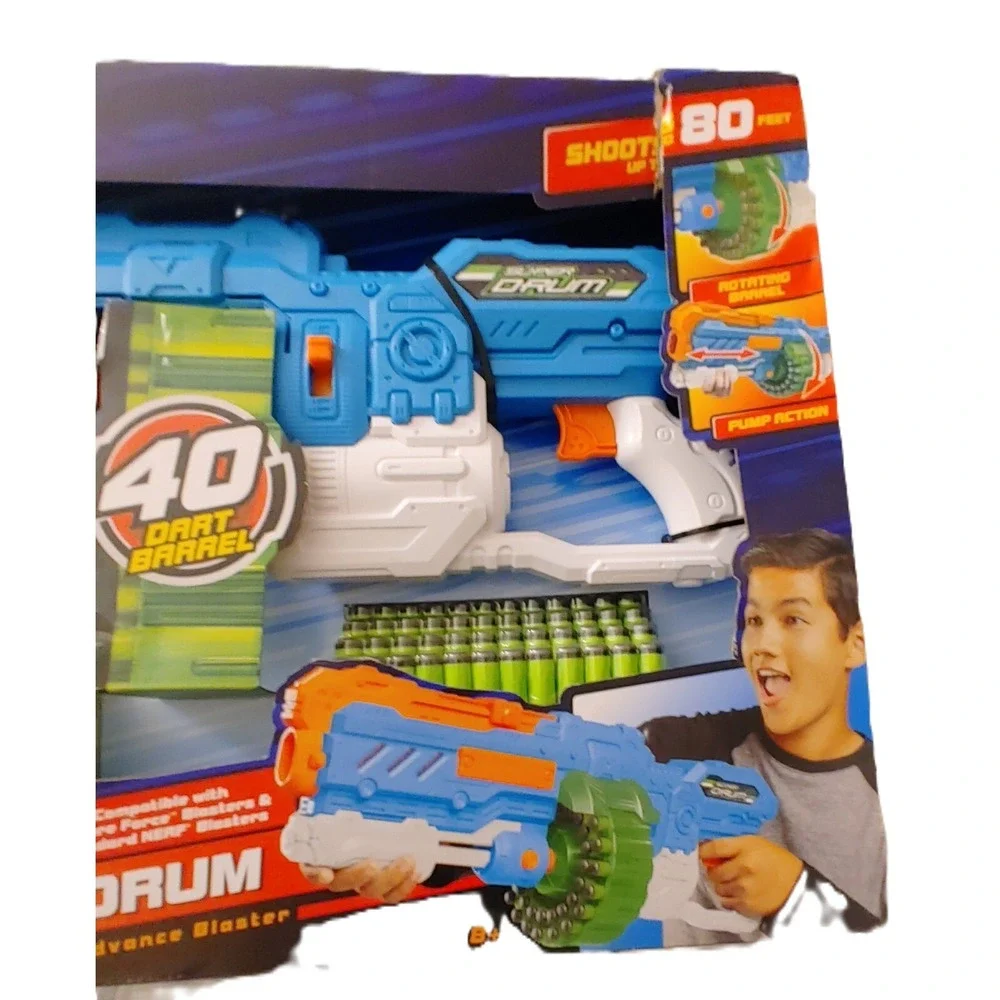 Adventure Force Villainator Pump Action Super Drum Dart Blaster Nerf Compatible
